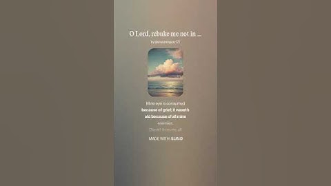 Thumbnail of psalm 6  SONG - A plea for Gods Mercy ( Orchestra/solemn )