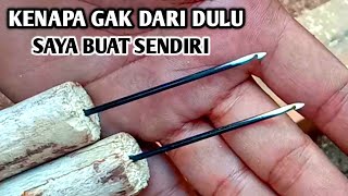 How to make shoe soles and sandals needles from umbrella spokes