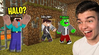 UCIEKLIŚMY Z DIRTOWEGO WIĘZIENIA GDY NOOBEK NIE PATRZYŁ w Minecraft! (najśmieszniejsze) screenshot 4