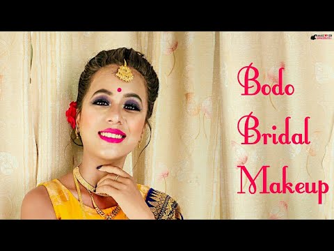 Bodo bridal Makeup by Rimi Das | how to wear dokhona| #bridesofassam | Ft Jumi Rabha - YouTube