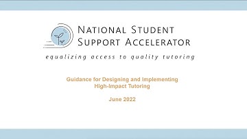 Guidance for Designing and Implementing High-Impact Tutoring
