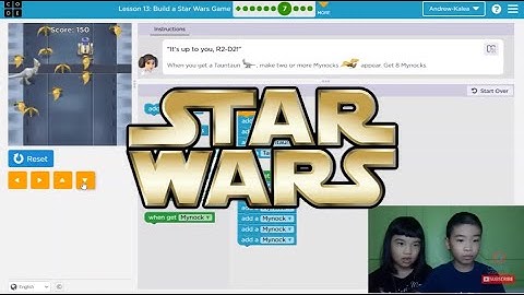 How to Code STAR WARS in Code.org: Course E Lesson 13: Build a Star Wars Game Puzzle 5-7