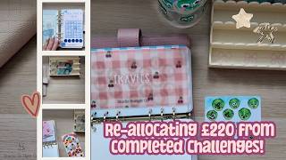 Re-allocating £220 From Completed Savings Challenges | Uk Cash Stuffer