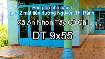Nhà đất củ chi | giá rẻ | giới thiệu | Căn nhà cấp 4 gốc 2 mặt tiền đường Nguyễn Thị Rành 9x55