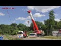 Montage Liebherr LTM 1350 et son convoi à Mont de Marsan dans Les Landes 26/05/2020