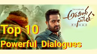Top 10 Aravinda Sametha Dialogues | Jr.NTR | Pooja Hegde | Trivikram || Best Vibes