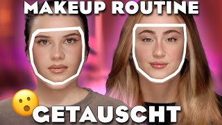 Makeup Routine meiner Nichte an mir 😬 Makeup Routine tauschen 🤯 Face swap?