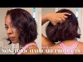 natural hair update: NON-TOXIC haircare products + how to achieve messy bob hairstyle | jenise
