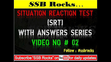 Situation Reaction Test (SRT) with Answer Practice Set 2 | Ultimate Guide for SSB Prep 2025 💂👮