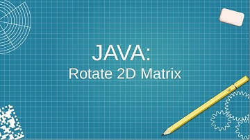 JAVA: Rotate a 2D Matrix by 270 degree anti clock wise