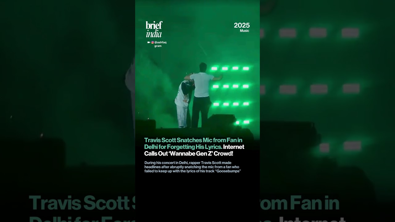 Смотреть «Travis Scott Snatches Mic from Fan in Delhi for Forgetting His Lyrics.» на YouTube Смотреть «Travis Scott Snatches Mic from Fan in Delhi for Forgetting His Lyrics.» на YouTube