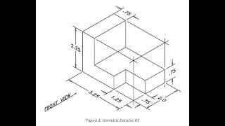AutoCAD Isometric Exercise #3