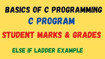 Else if ladder Example program - Student marks and Grades assignment - C Language tutorial