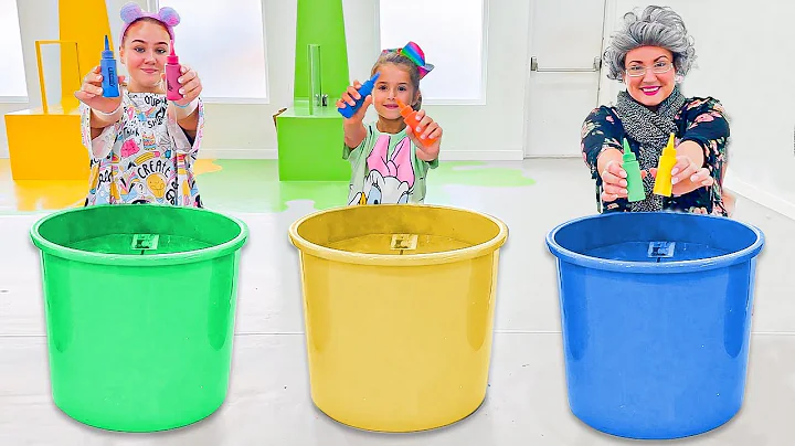 Ruby and Bonnie make spin art and giant bubbles in museum for children