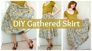 I learnt how to sew a gathered skirt without pattern and made this
tutorial share the method have been using. it's midi length which is
little o...
