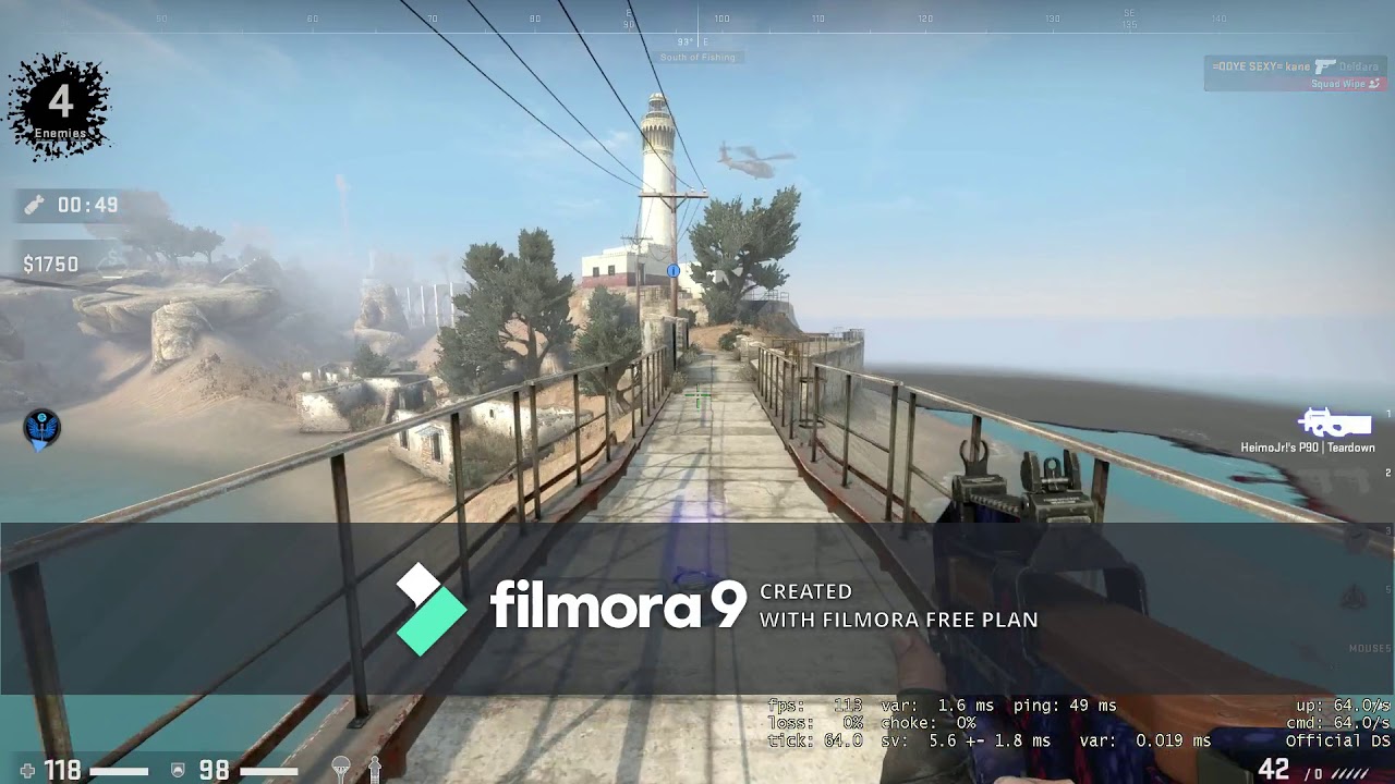 Cs go Dangerzone mine jump trick team swipe!!