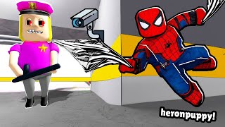 Spiderman vs Polis Kız Hapishanesi !!  Roblox POLICE GIRL PRISON RUN! (Obby)