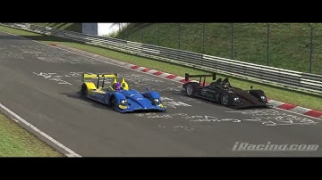 iRacing Nordschliefe HPD Proto GT last lap battle for the win