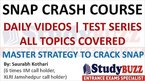 SNAP crash course starting from 1 December: Complete syllabus from basics, daily videos, test series