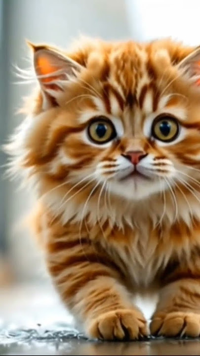 #'Fluffy Orange Cat’s First Raindrop Experience ☔😻' # AIcatstories