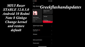 MIUI Razer STABLE 12.0.3.0 Android 10 Redmi Note 8 Ginkgo Change kernel and restore default