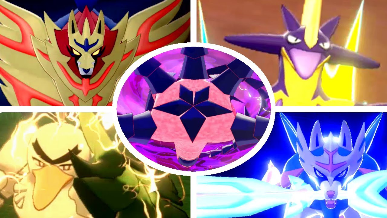 Pokémon Sword & Shield - All Legendary Pokémon + Signature Moves