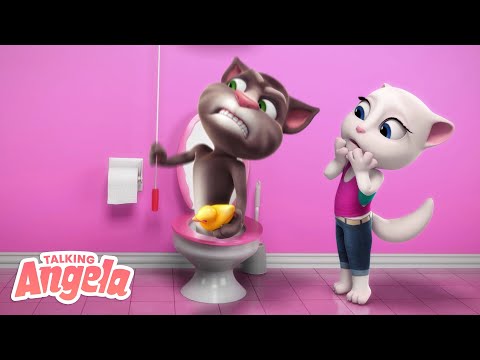 ⚡ Bathroom Drama ⚡ Talking Angela Cartoon Short