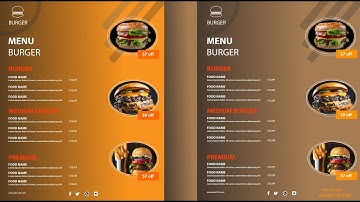 How to design restaurant menu in illustrator || Food menu design in adobe illustrator
