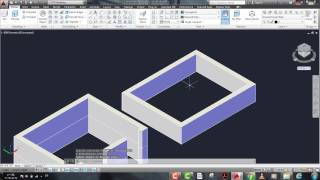 رسم غرفه 3D في الاوتوكاد والتعلم للاوامر