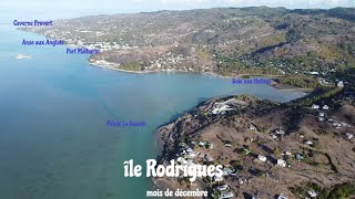 Ile Rodrigues (Rodrigues island) région Nord en drone, du Nord au Nord Ouest.