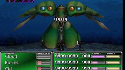 FF7 Emerald weapon (No K.O.T.R, No items, No lucky 7