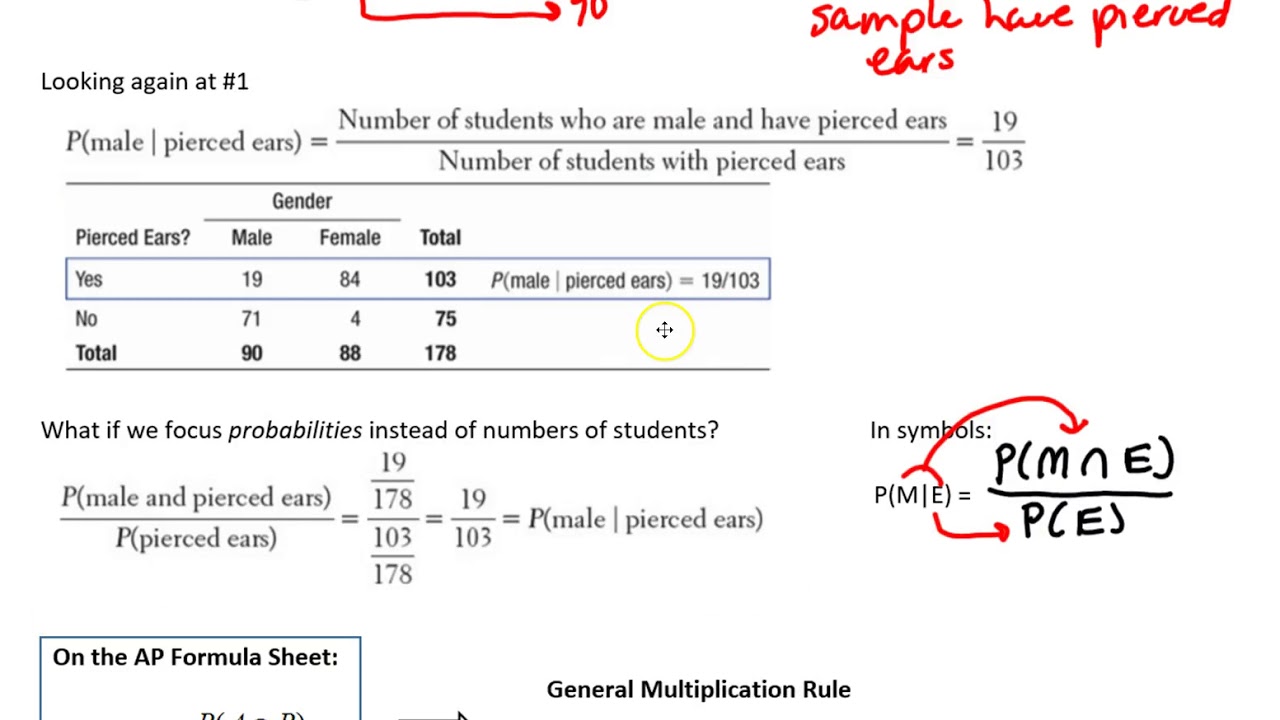 5.3 Part 1 Conditional Probability & the General Multiplication Rule ...