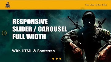 Responsive Slider Carousel Tutorial | HTM CSS & Bootstrap | Part - 2