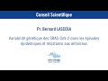 Variabilité génétique des SRAS-CoV-2 dans les épisodes épidémique - Pr. Bernard Lascola