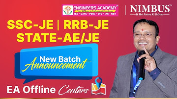 📢 New Batch Announcement for RRB JE/SSC JE & State AE/JE Exams | AE & JE Offline Batch  #EA_Star