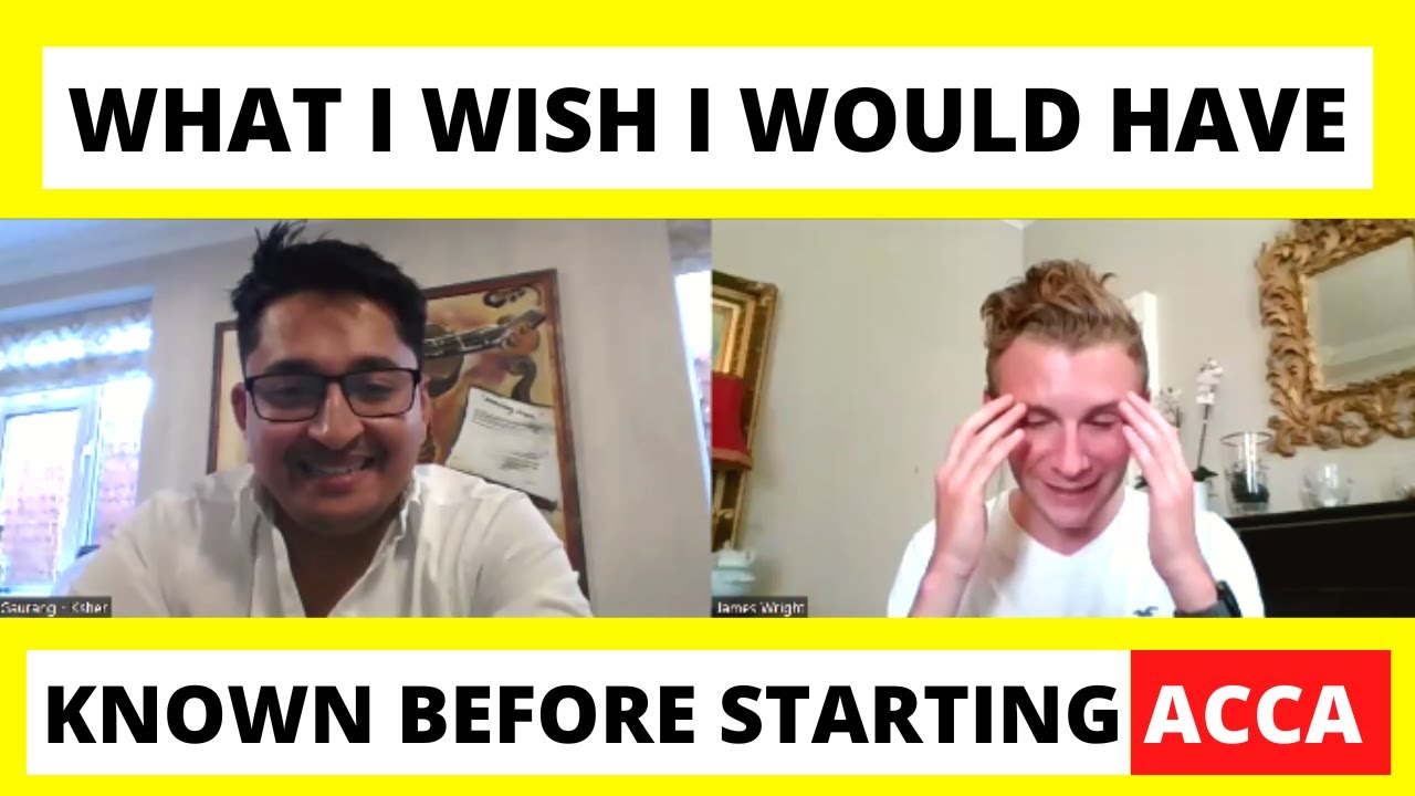 What I wish I would have known at the start of my ACCA journey! - YouTube