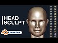 SCULPTING HUMAN HEAD - BLENDER FOR BEGINNERS TUTORIAL
