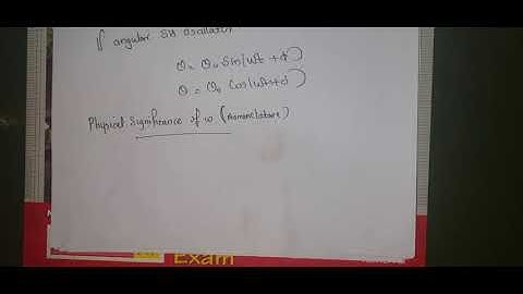 Harmonic Oscillator Part 3 : Physical Significance of Angular Velocity