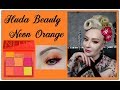 huda beauty neon orange makeup tutorial / maquillage neon / spring makeup / cherry babydoll