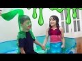 SLIME BUCKET CHALLENGE - Desafio SLIME BAFF - CANAL DO DUDU (FT. CANAL DA LELÊ)