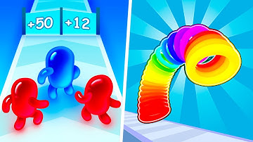 Join Blob Clash 3D | Slinky Hop 3D - Gameplay Walkthrough Max Levels (Part 1)