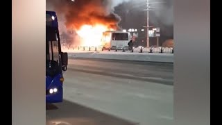 В Сургуте сгорел пассажирский автобус, пострадавших нет