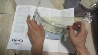 How to set HJC RPHA PINLOCK /  알파텐 핀락설치법 (김서림 방지 필름)