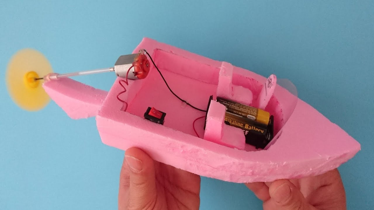 elektrik motorlu mini tekne nasil yapilir simple dc motors foam boat youtube tekne elektrik arduino projeleri