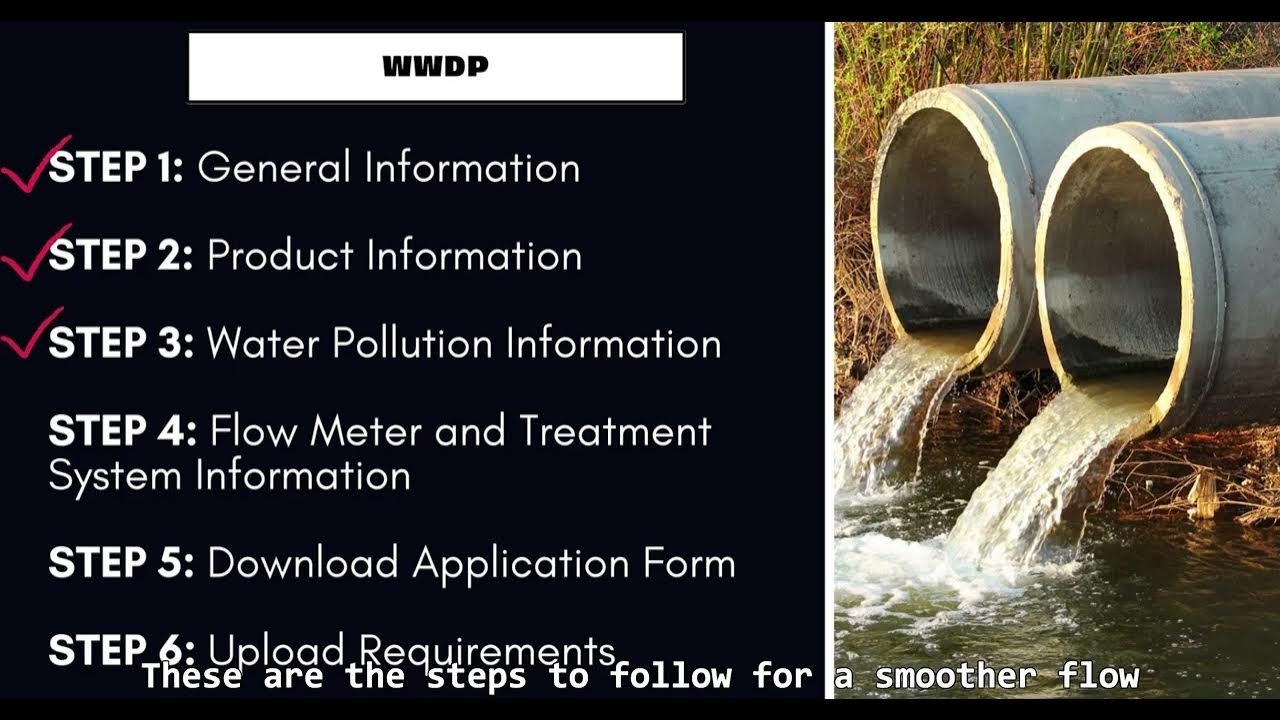 STEPS ON HOW TO APPLY FOR A WASTEWATER DISCHARGE PERMIT IN