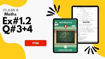 Punjab Textbook Board Maths Class 8 | Exercise 1.2 Q#3+4 | Urdu Tutorial