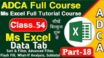 Class-54 | MS Excel Full Tutorial Part 18 | All Option Explain of Data Tab in MS Excel | UpcissPrime
