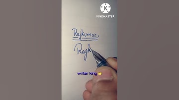 how to write Rajkumar name in cursive writing!       # writer king 👑 #viralshorts