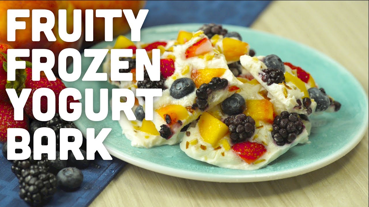 Healthy Recipe: Fruity Frozen Yogurt Bark - YouTube