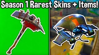 5 RAREST SEASON 1 SKINS + ITEMS in Fortnite! (these og skins are amazing)